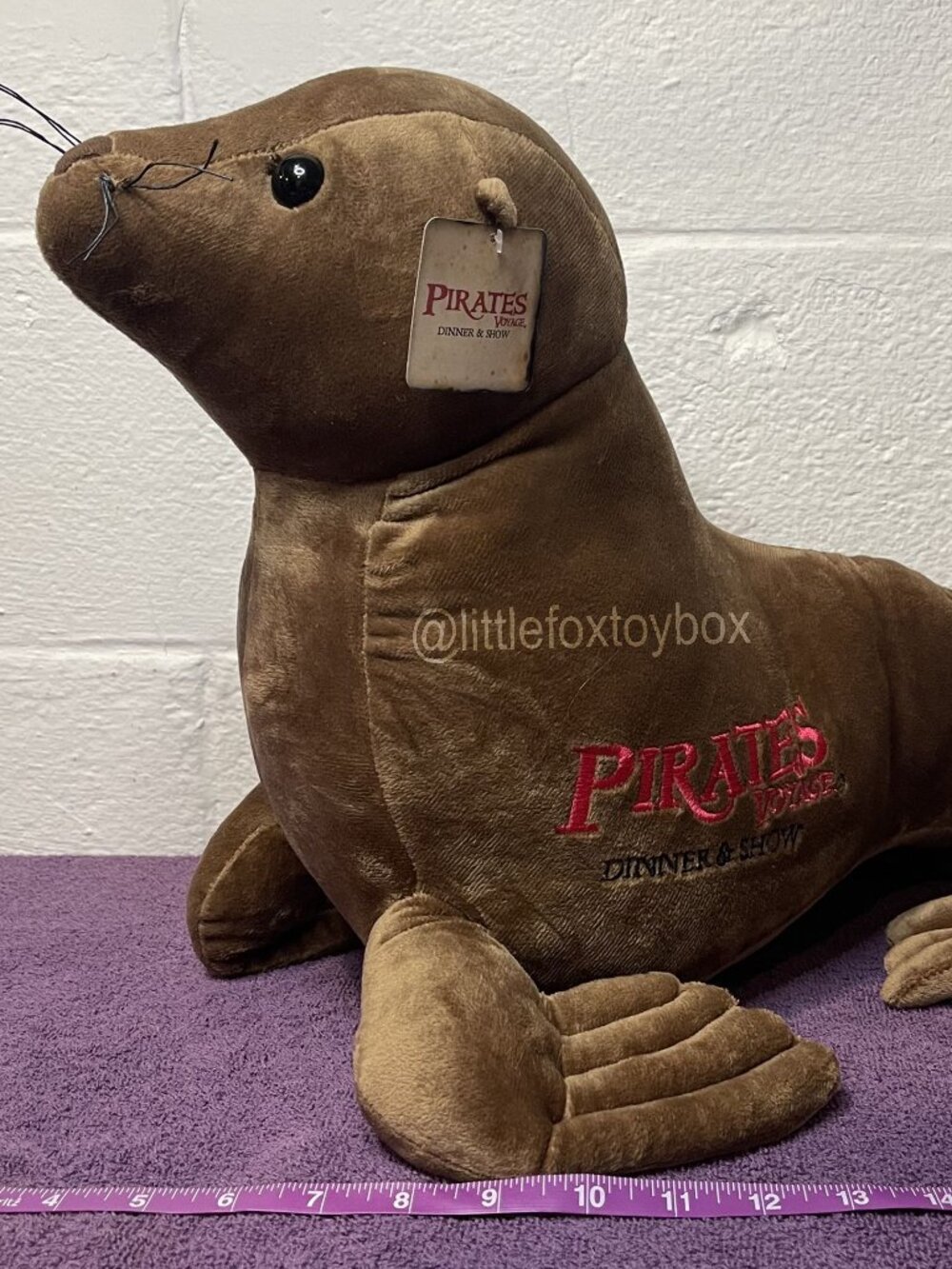 Fiesta Pirates Voyage Sea Lion Plush Brown Souvenir Dinner Show A54446 Toy WT